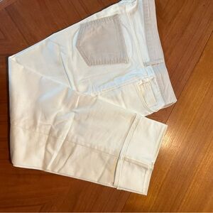 Time and Tru Winter White Hi-Rise Wide-Cuffed Jeans